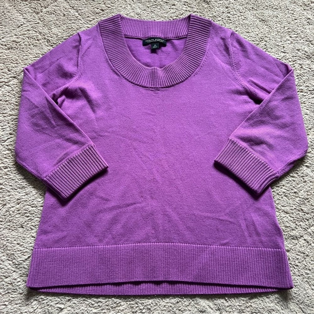 Banana Republic Extra Fine Merino Wool Sweater Preppy Minimalist Grandma Size M